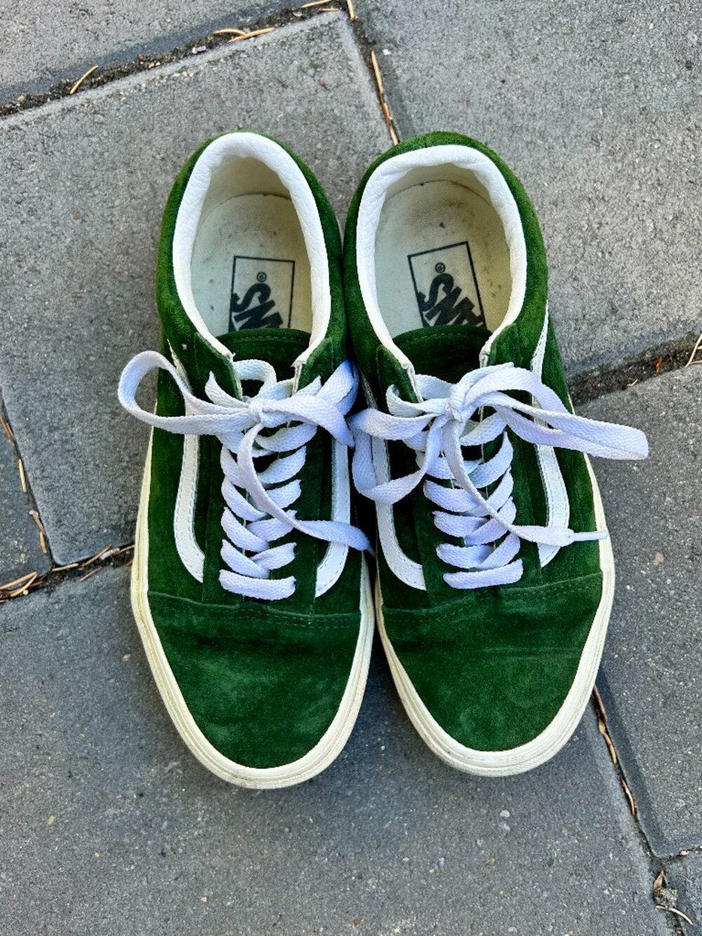 Green Suede Vans Women's Sneakers Size 6 The Old SKool